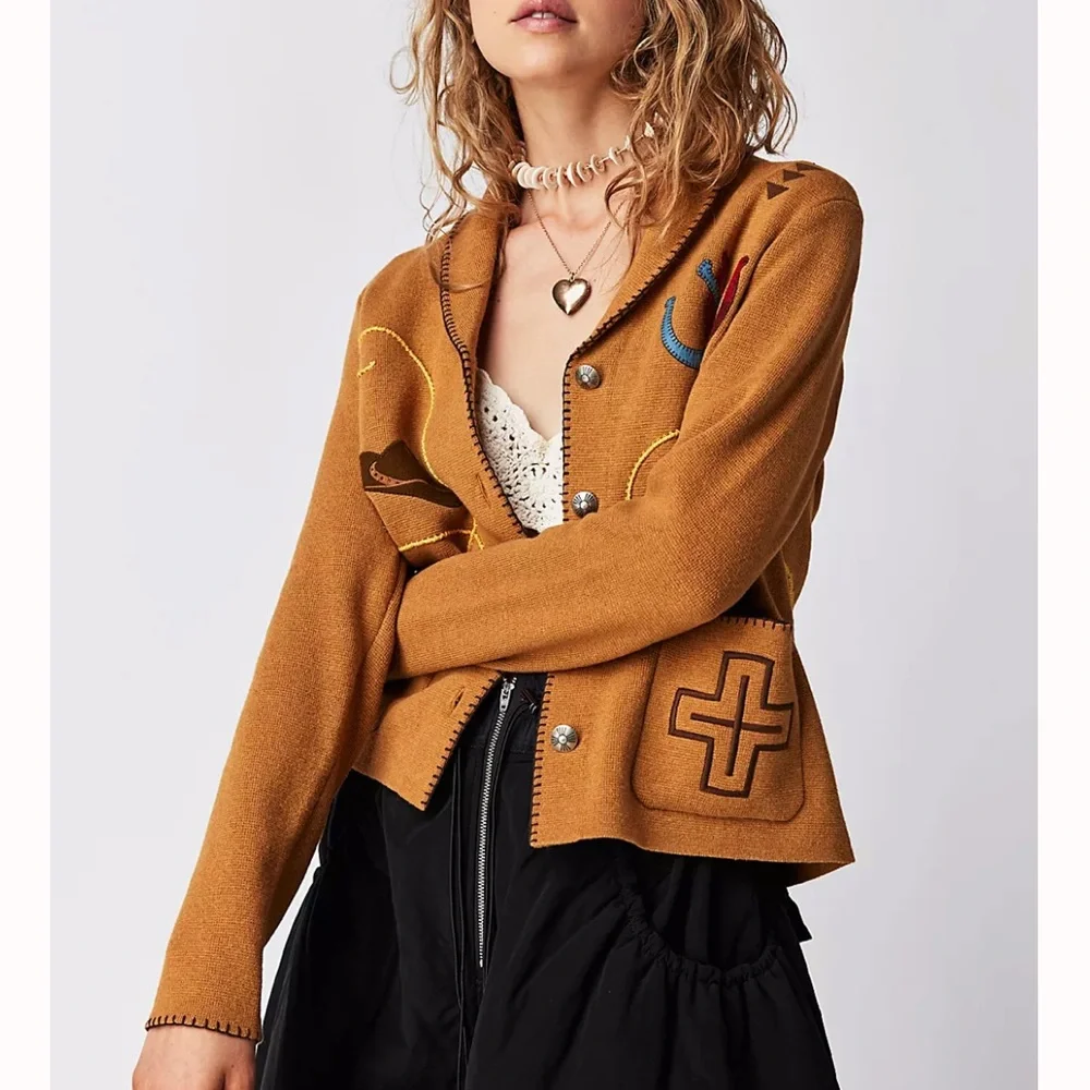 NEW Free People x Pendleton Souvenir Western Cardigan Large - Picture 10 of 10